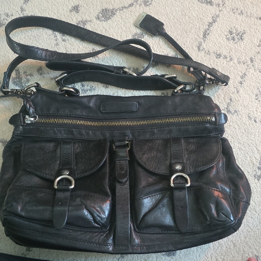 FRYE AND CO. Black Leather Hobo Bag